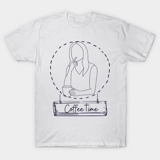 Coffee Give Me Power T-Shirt by Prilidiarts